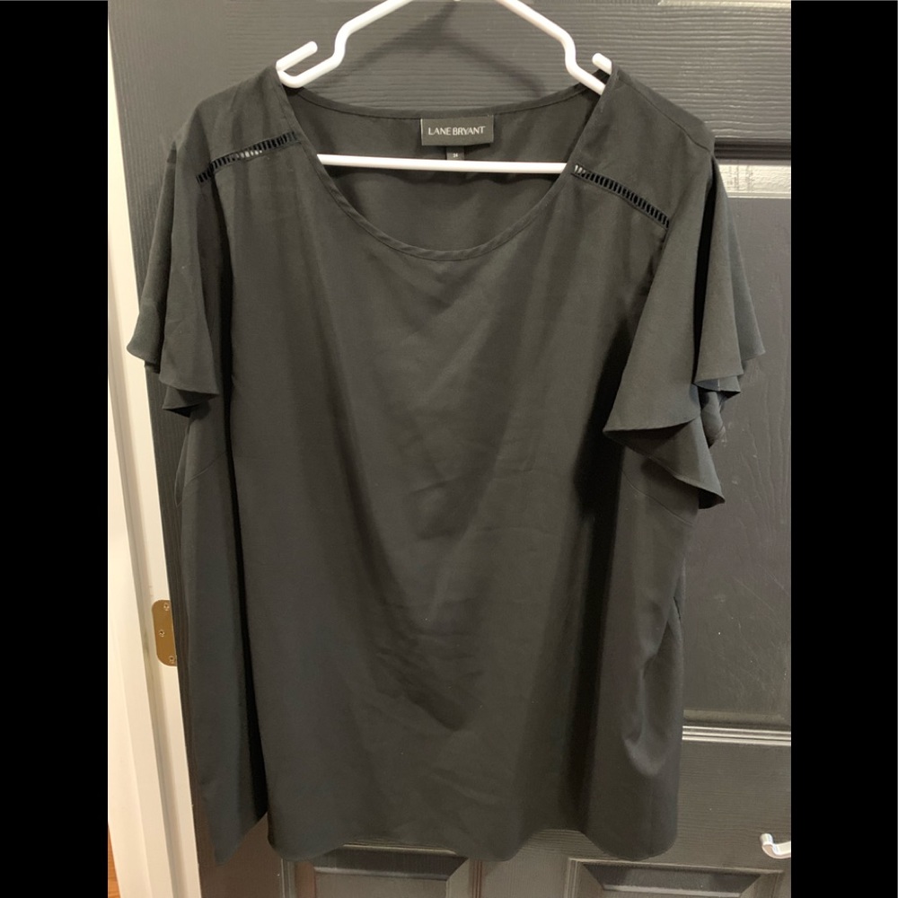 Lane Bryant size 24 black shell top.